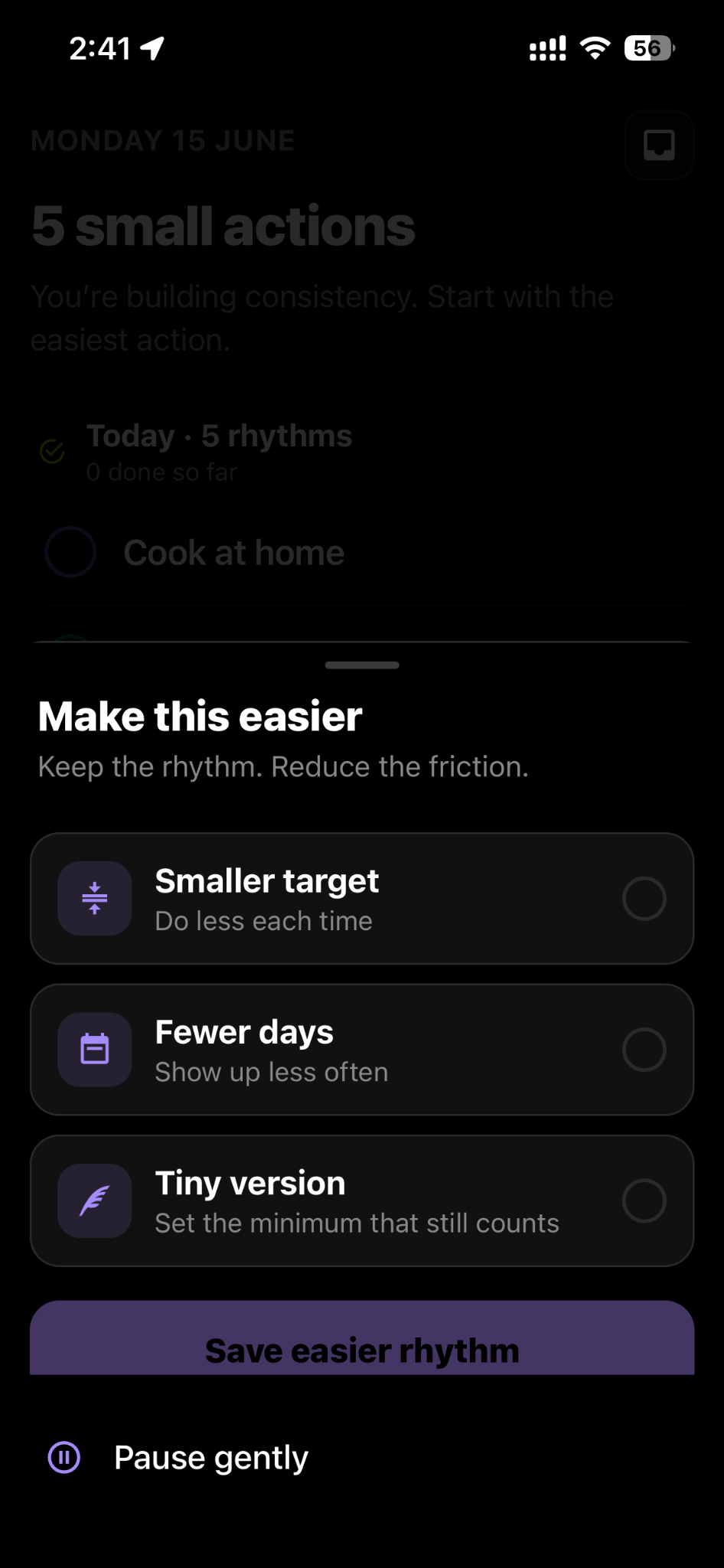 Make this easier screen
